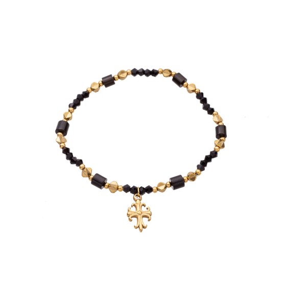 Natural stone stainless steel bracelet