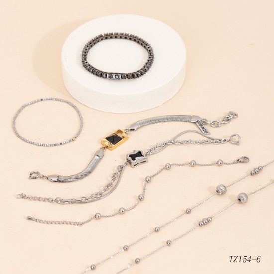 Stainless steel pendant bracelet