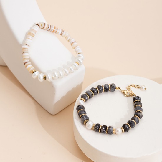 Turquoise stainless steel bracelet