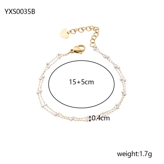 Commuter stainless steel bracelet