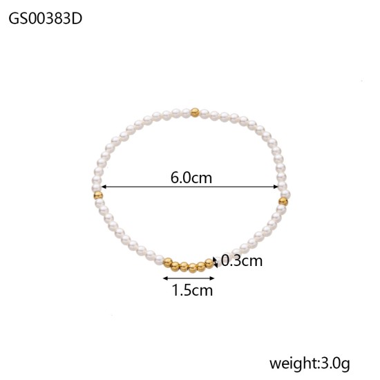 Pearl stainless steel bracelet
