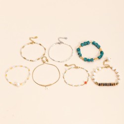 Beaded natural stone bracelet