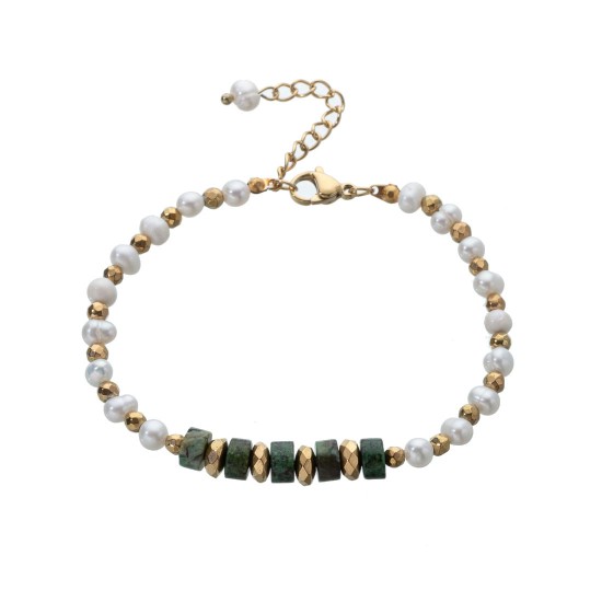 Natural stone bead bracelet