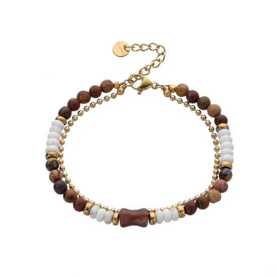 Natural stone bead bracelet