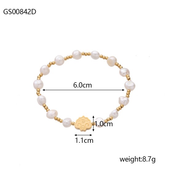 Pearl stainless steel bracelet