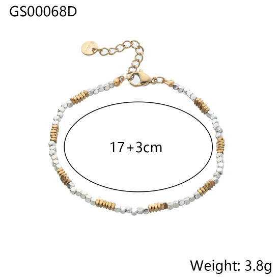 Beaded natural stone bracelet