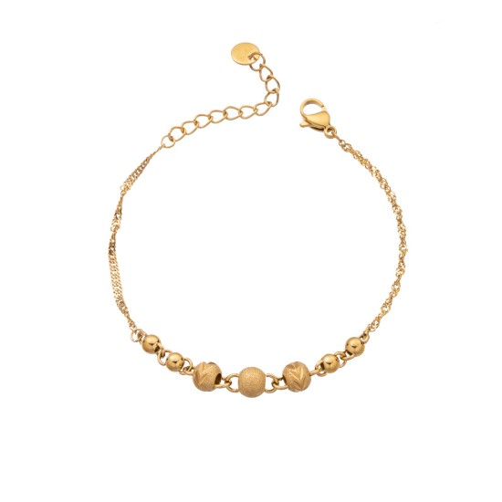 Peach Heart Stainless Steel Bracelet