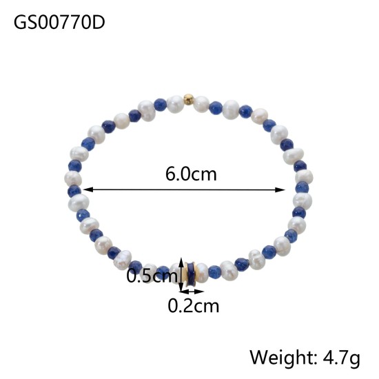 Natural stone bead bracelet