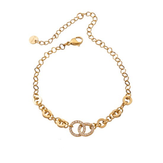 Peach Heart Stainless Steel Bracelet