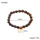 Natural stone stainless steel bracelet
