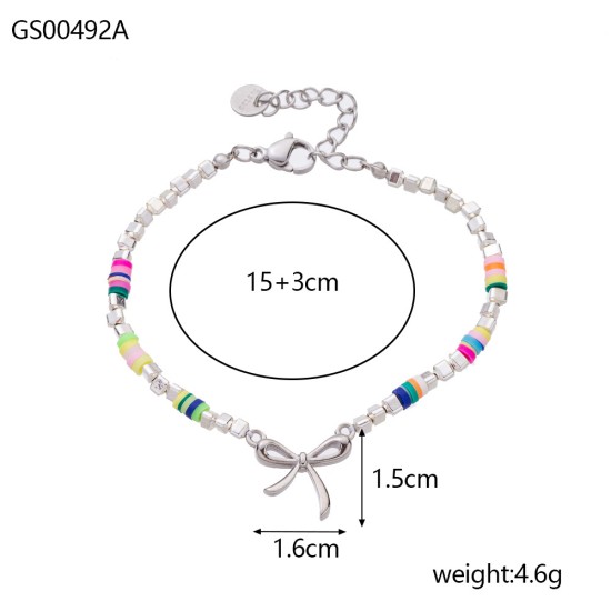 Commuter stainless steel bracelet