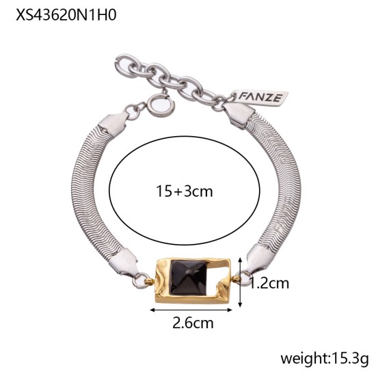 Stainless steel pendant bracelet