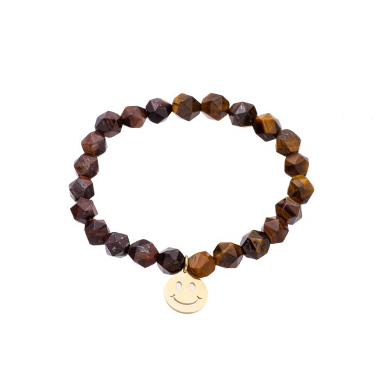 Natural stone stainless steel bracelet