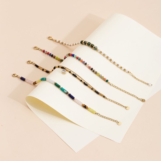 Natural stone bead bracelet