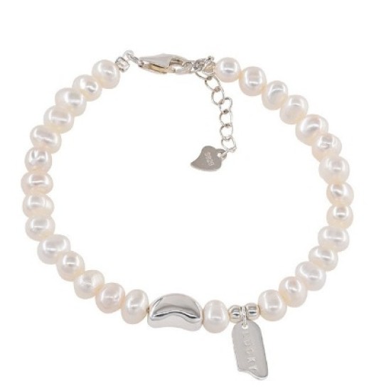 Natural stone stainless steel bead bracelet