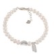 Natural stone stainless steel bead bracelet