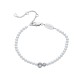Natural stone stainless steel bead bracelet