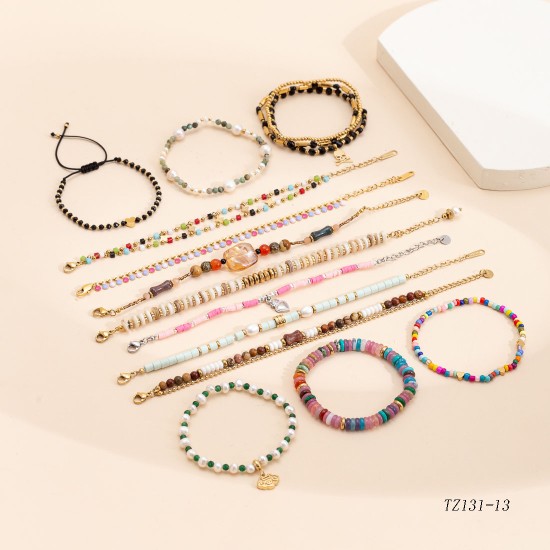 Natural stone bead bracelet