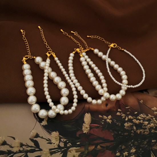 Pearl stainless steel bracelet