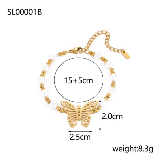 Butterfly stainless steel necklace