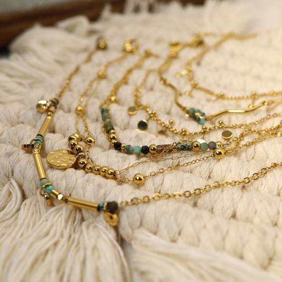 Natural stone bead bracelet