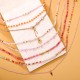Colorful natural stone stainless steel necklace