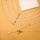 Pearl Natural Stone Stainless Steel Necklace