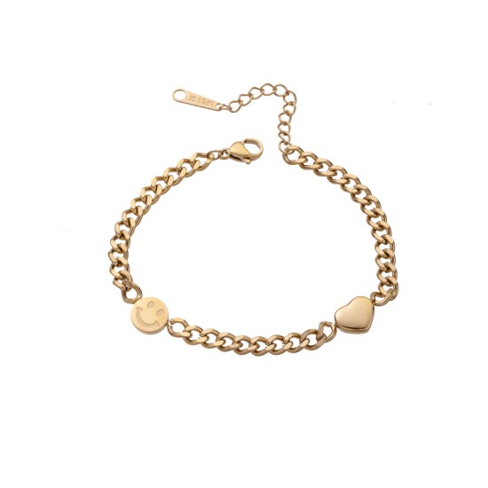 Gold plated stainless steel bracelet