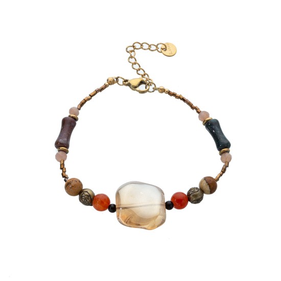 Natural stone bead bracelet