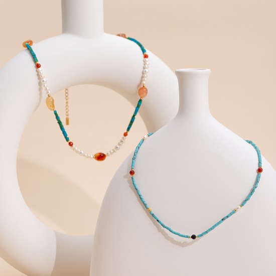 Natural stone series multi-color necklace bracelet