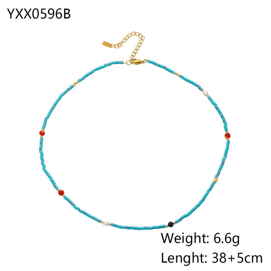 Natural stone series multi-color necklace bracelet