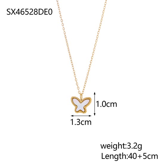 Butterfly stainless steel necklace