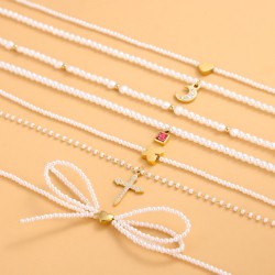 Pearl stainless steel necklace