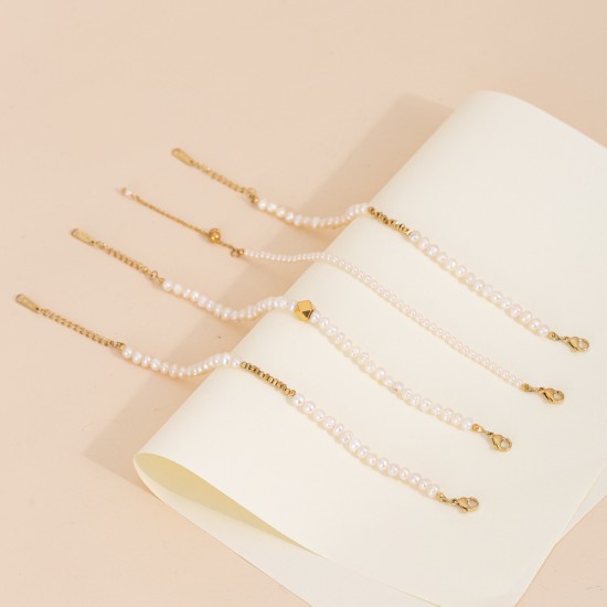 Pearl stainless steel bracelet