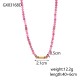Colorful natural stone stainless steel necklace