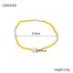 Colored natural stone stainless steel bracelet