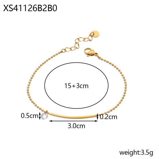 Gold plated stainless steel bracelet