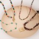 Colorful natural stone pendant necklace
