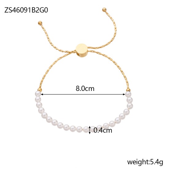 Pearl stainless steel bracelet