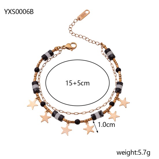 Crystal stainless steel bracelet