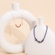 Natural stone stainless steel necklace