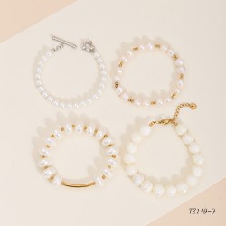 Pearl stainless steel bracelet