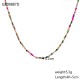 Colorful natural stone pendant necklace