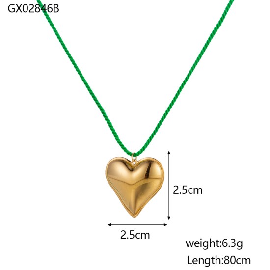 Love bow stainless steel necklace