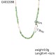 Colorful zircon stainless steel necklace