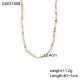 Colorful zircon stainless steel necklace