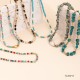 Turquoise bead stainless steel necklace