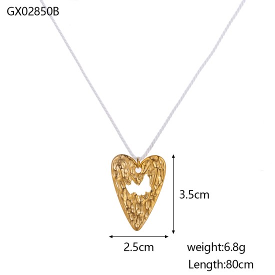 Love bow stainless steel necklace