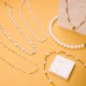 Golden pearl stainless steel necklace