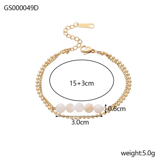 Natural stone bead bracelet